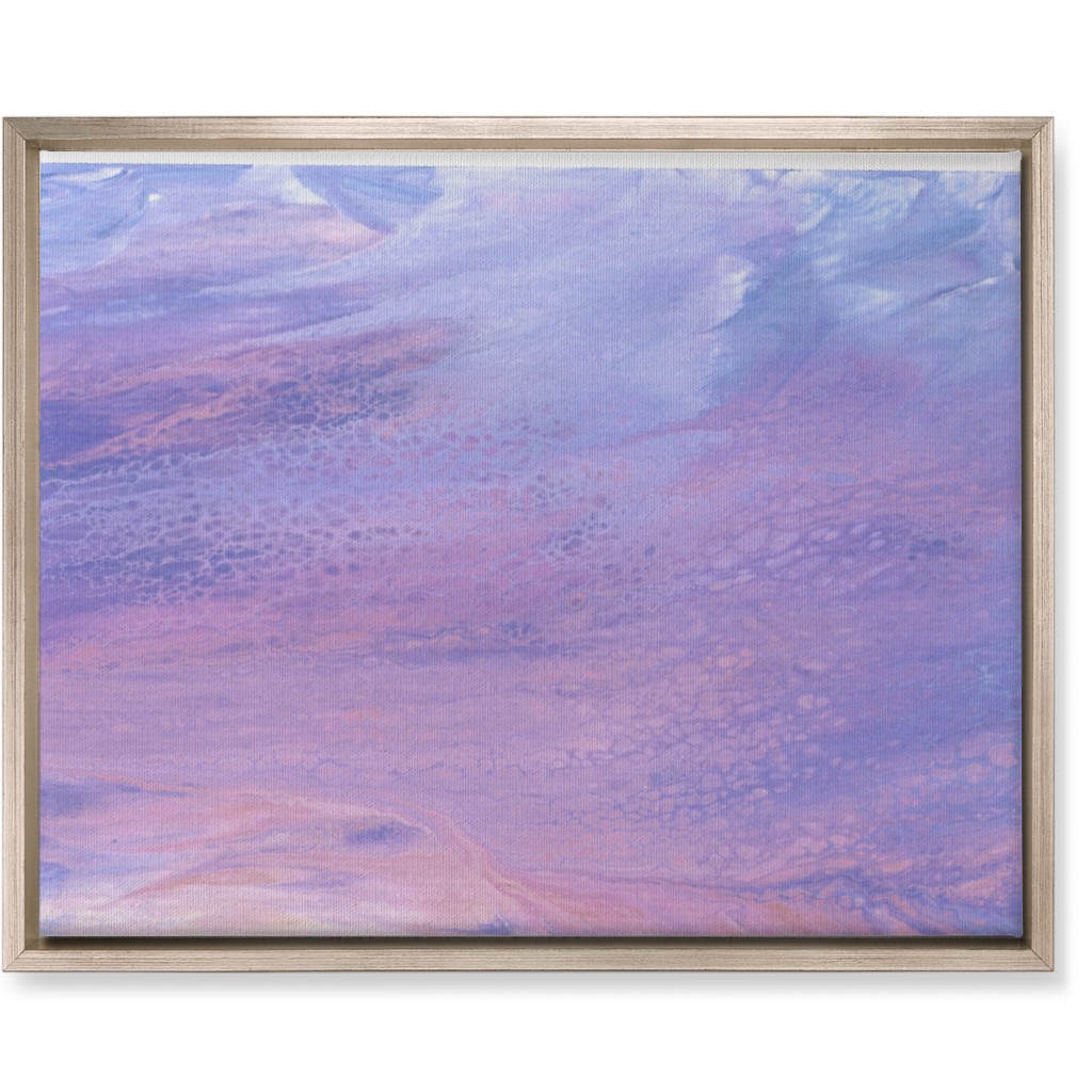 Acrylic Pour Sunset - Purple Wall Art, Metallic, Single piece, Canvas, 16x20, Purple, Purple
