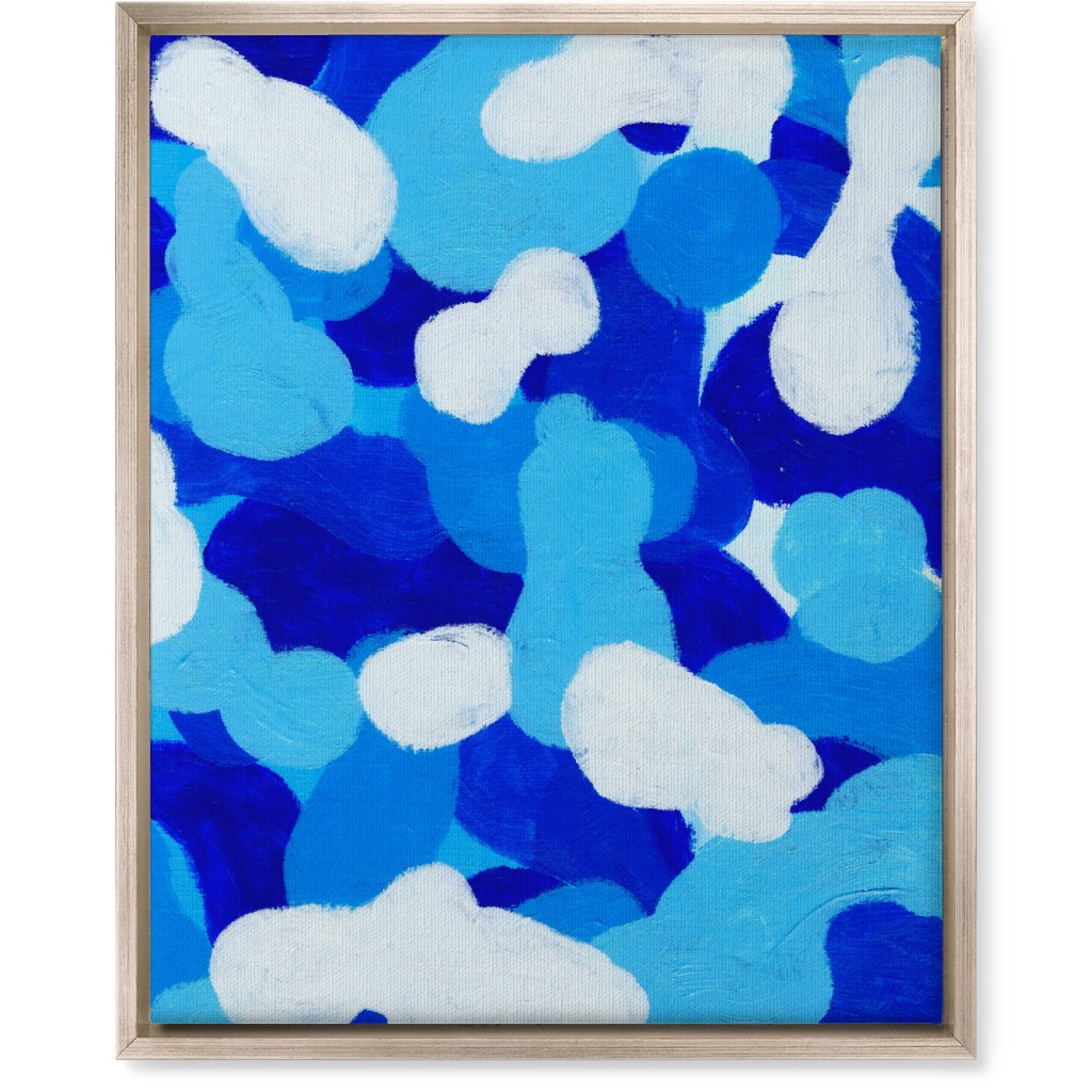 Abstract Cloud - Blue Wall Art, Metallic, Single piece, Canvas, 16x20, Blue