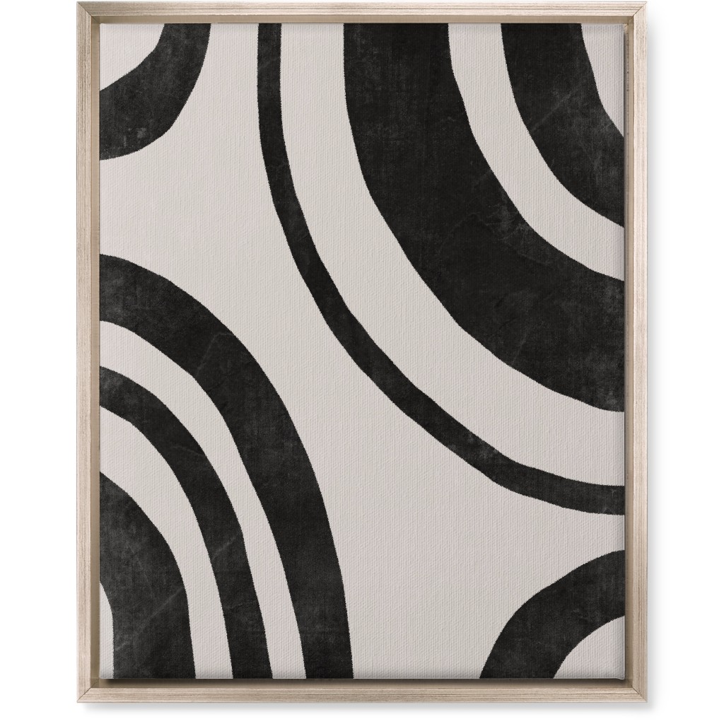 Pathway - Black and Beige Wall Art, Metallic, Single piece, Canvas, 16x20, Black