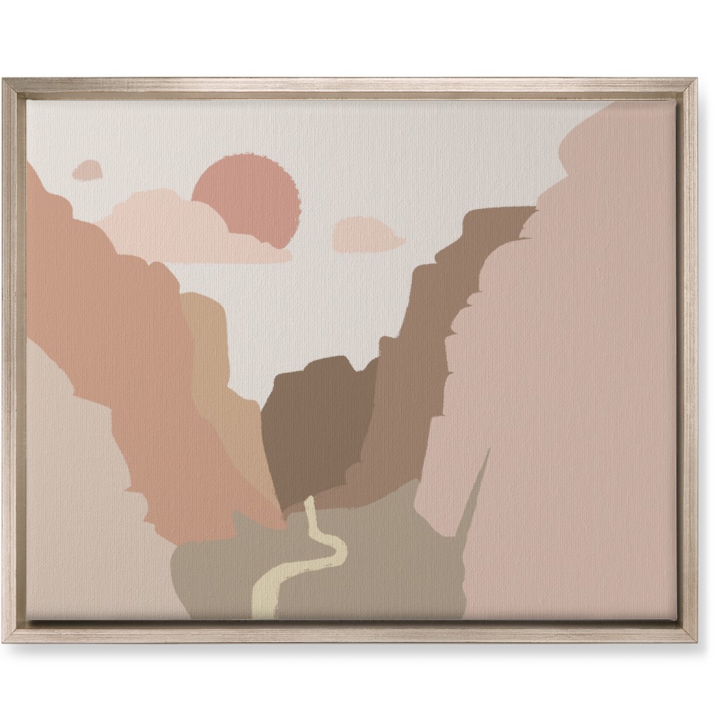 Zions Landscape Wall Art, Metallic, Single piece, Canvas, 16x20, Pink