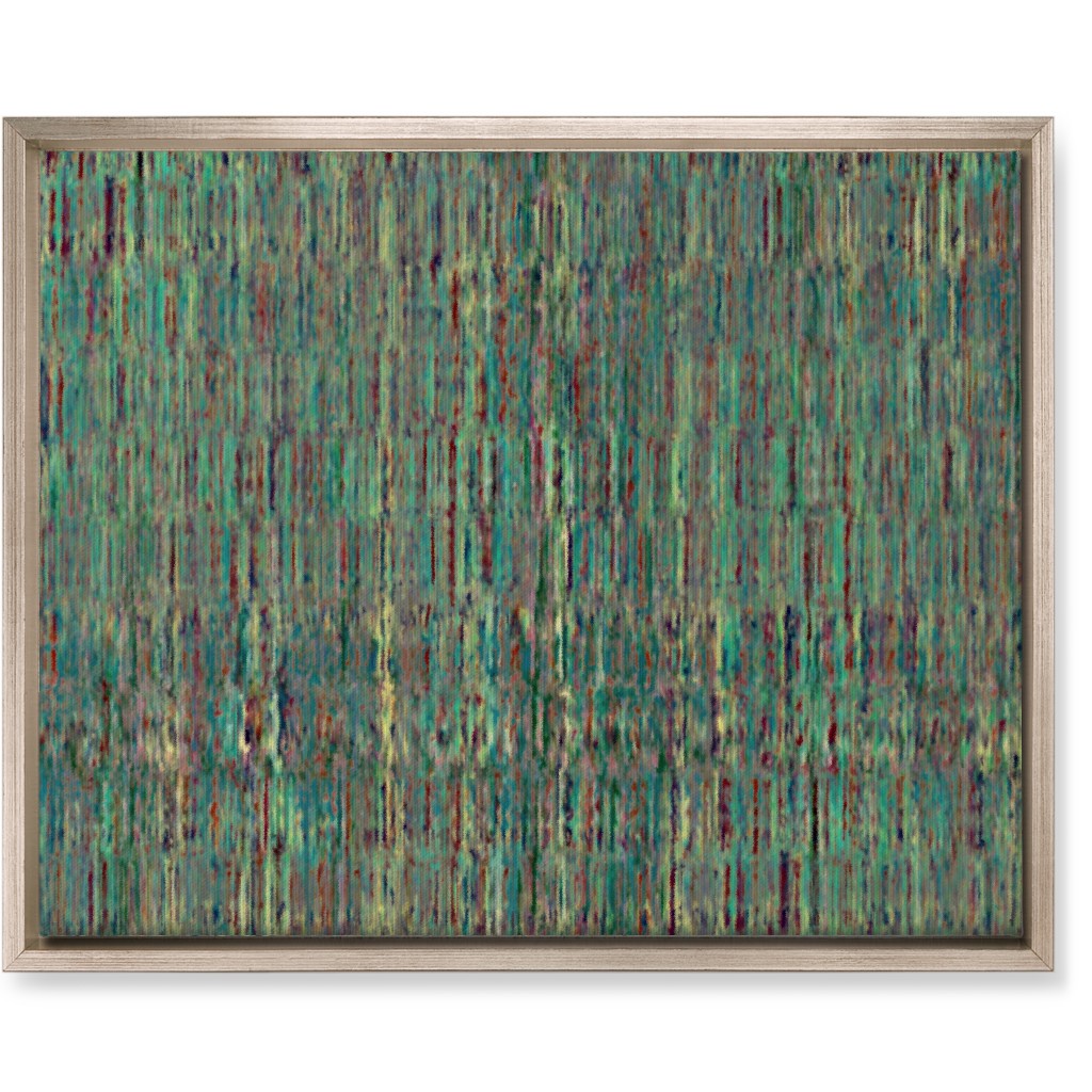 String Theory - Green Wall Art, Metallic, Single piece, Canvas, 16x20, Green, Classic Green