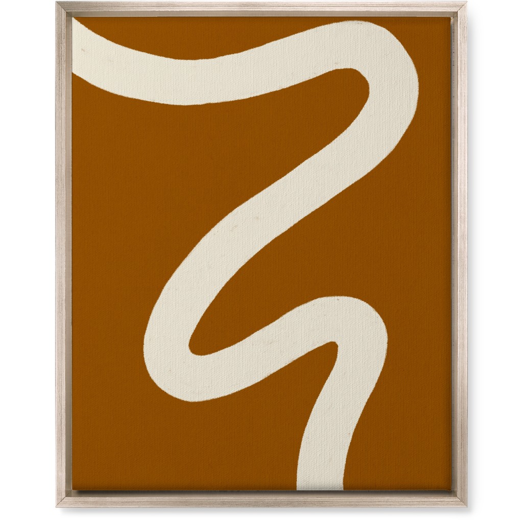Tangled Brush Strokes Iv Wall Art, Metallic, Single piece, Canvas, 16x20, Orange