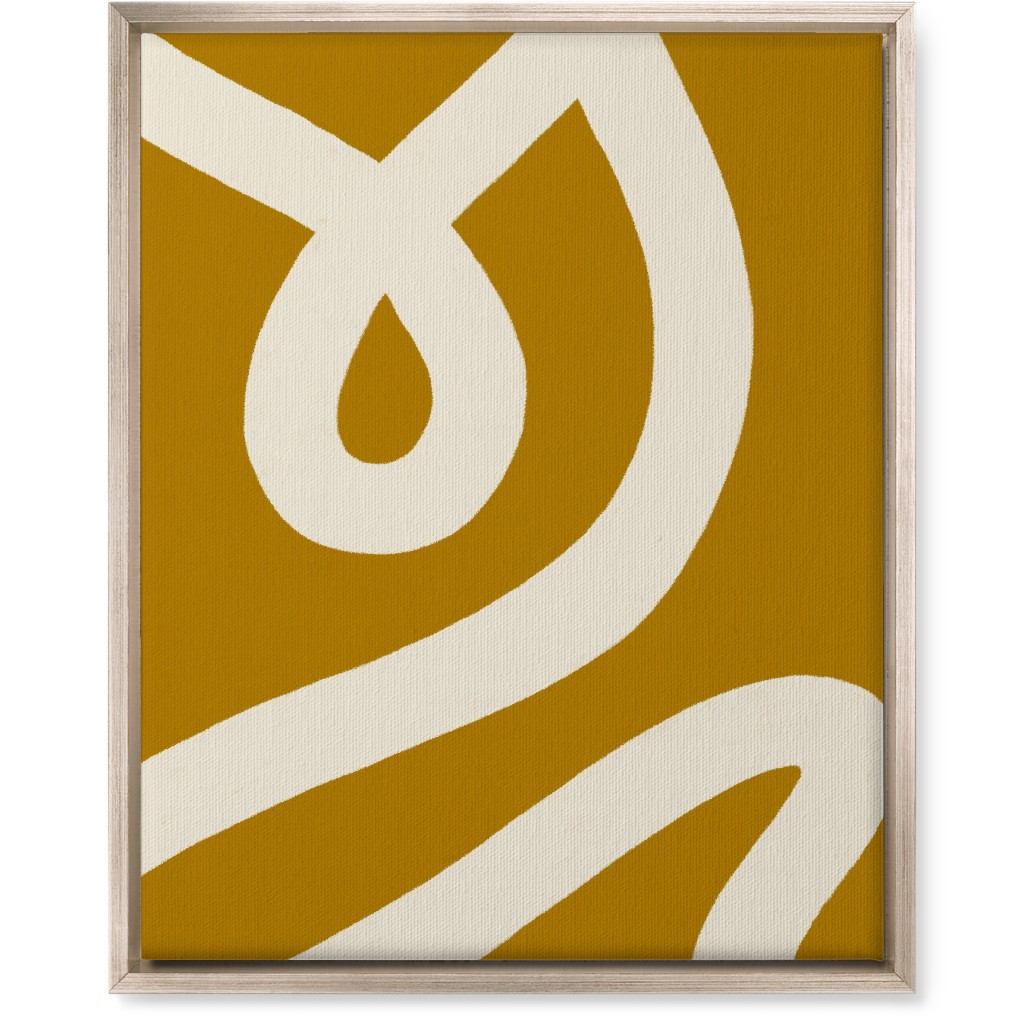 Tangled Brush Strokes V Wall Art, Metallic, Single piece, Canvas, 16x20, Yellow, Golden