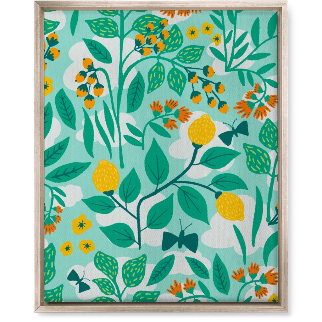 Color Garden - Green Wall Art, Metallic, Single piece, Canvas, 16x20, Green, Classic Green