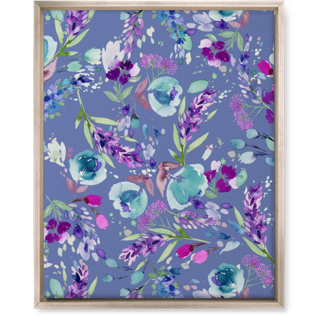 Lavender Bunches - Purple Wall Art, Metallic, Single piece, Canvas, 16x20, Purple