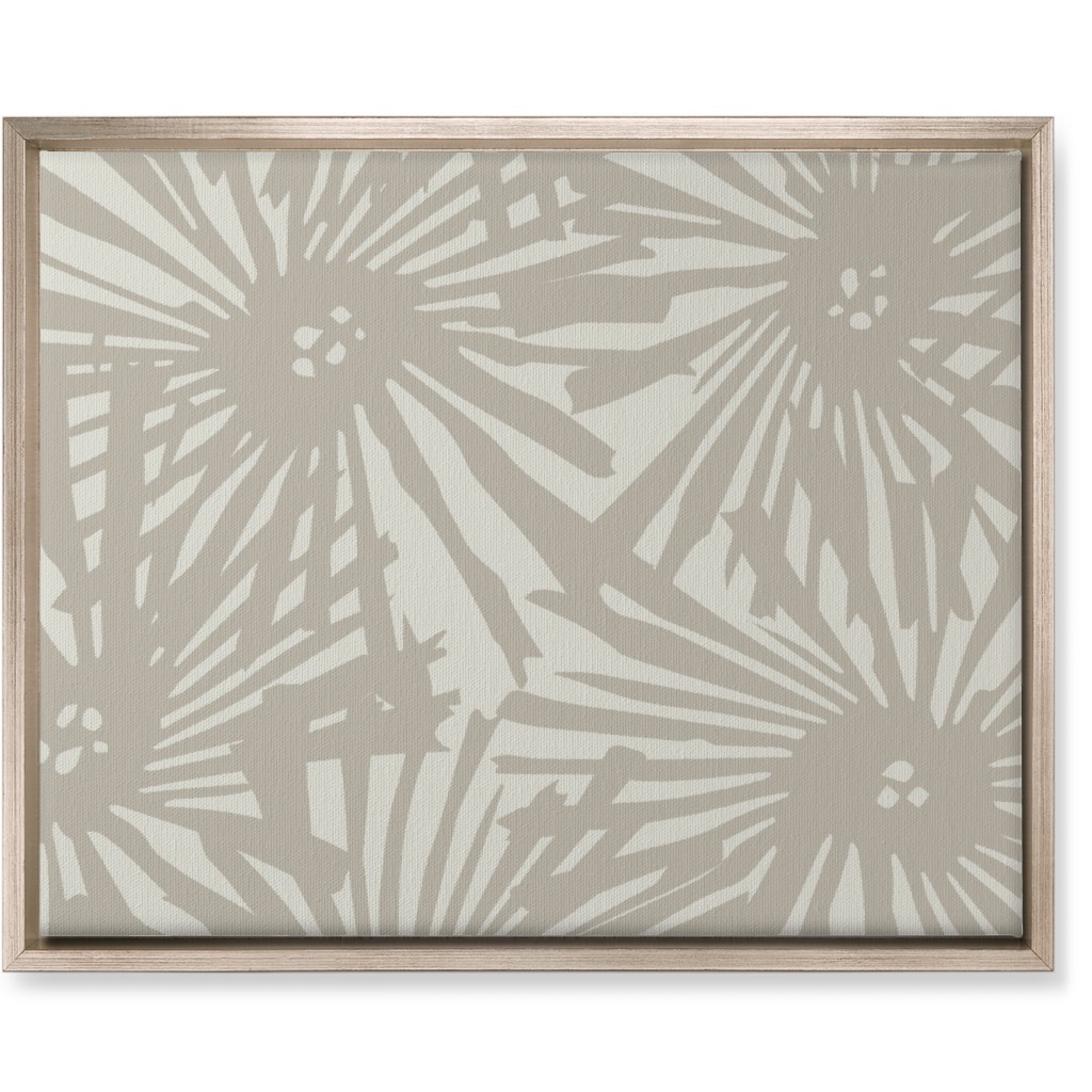 Large Cactus Flower Bloom - Beige Wall Art, Metallic, Single piece, Canvas, 16x20, Beige, Pearl