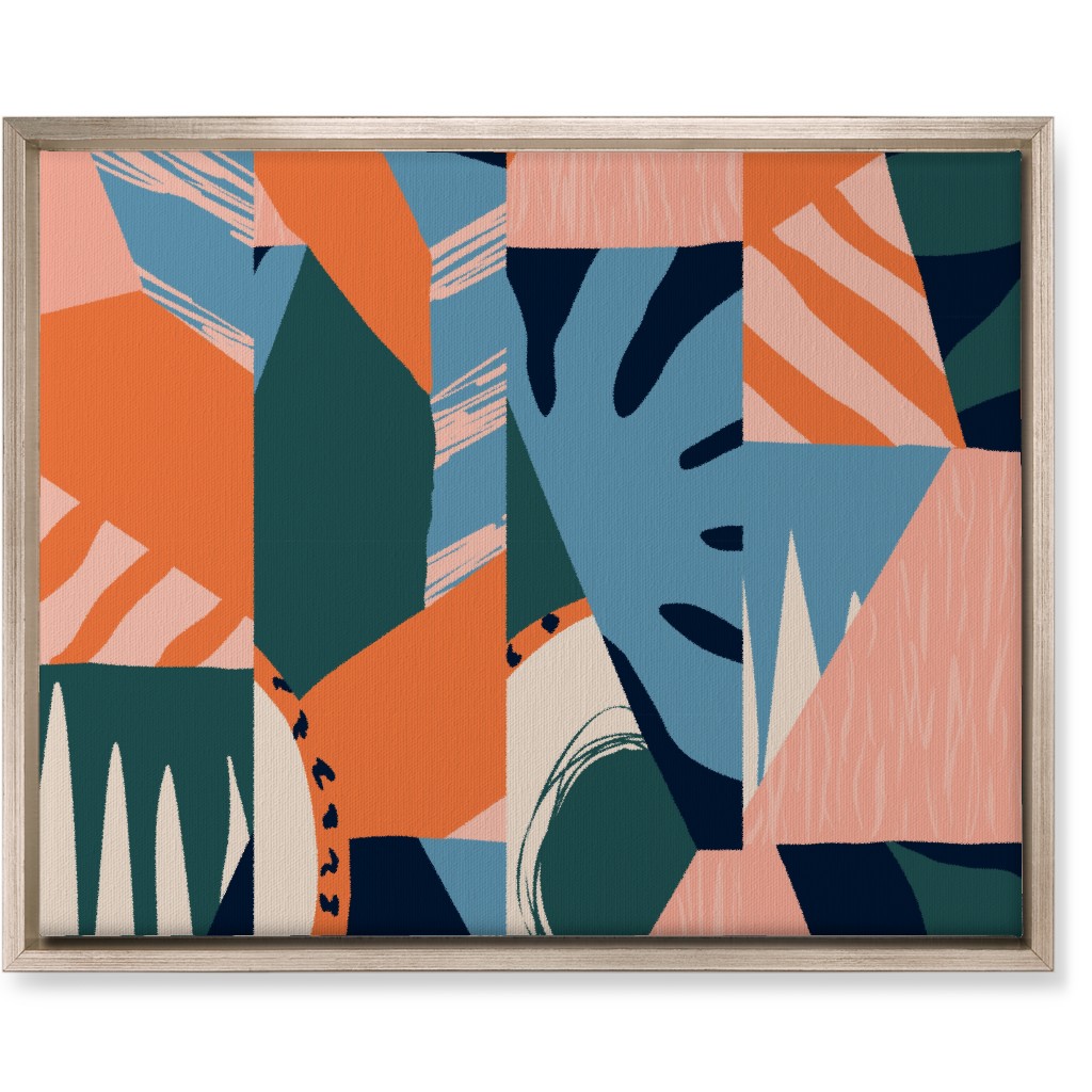 Abstraction With Coconut - Multi Wall Art, Metallic, Single piece, Canvas, 16x20, Multicolor