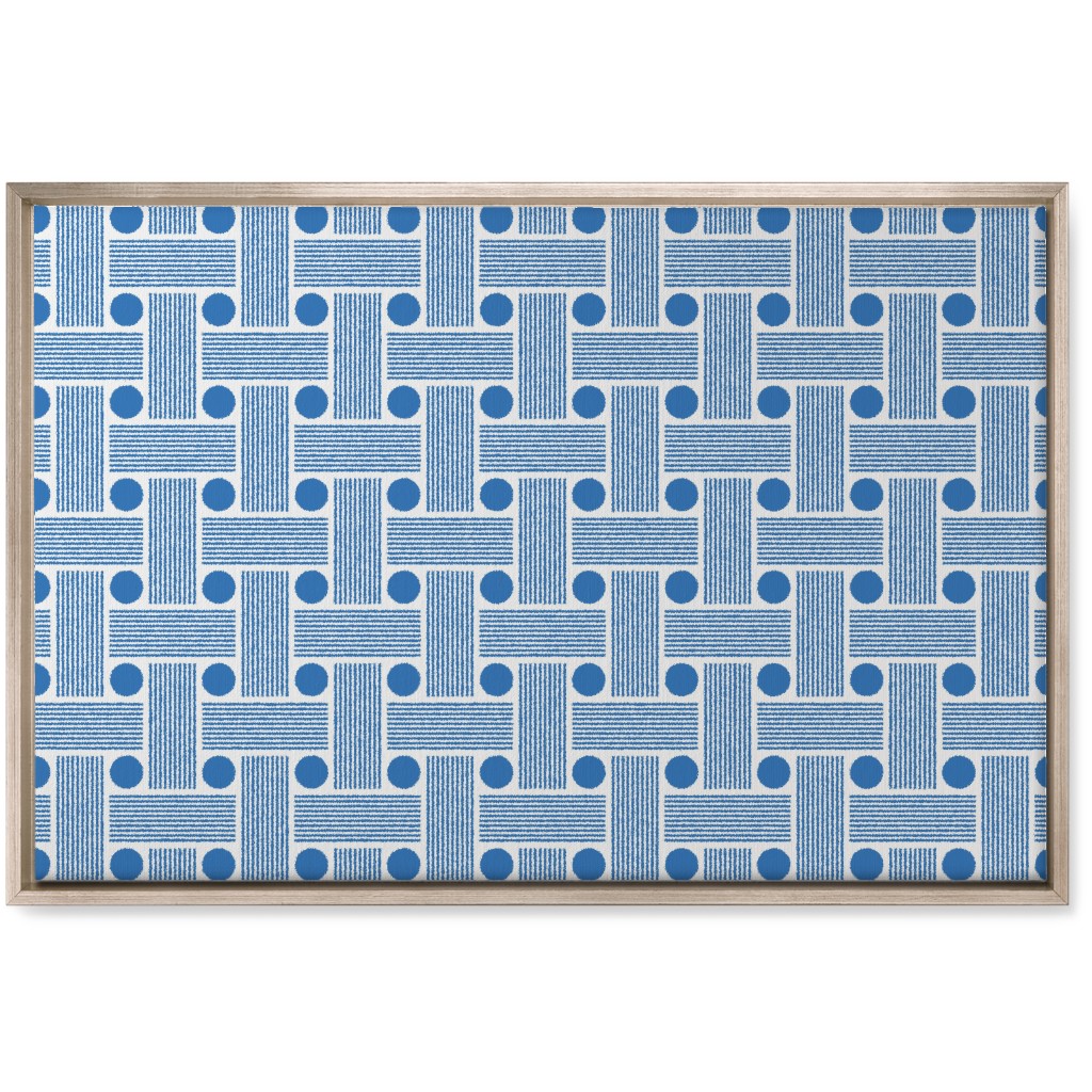 Beams - Blue Wall Art, Metallic, Single piece, Canvas, 20x30, Blue