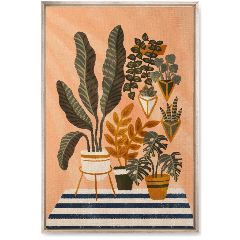 Cozy Home Jungle - Pink Wall Art, Metallic, Single piece, Canvas, 20x30, Pink