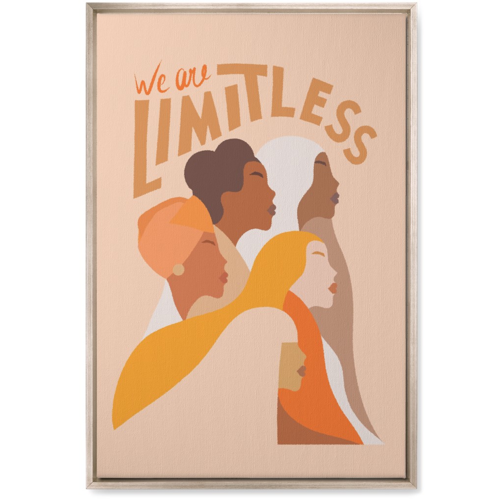 Limitless Woman - Earthy Wall Art, Metallic, Single piece, Canvas, 20x30, Pink, Bright Pink