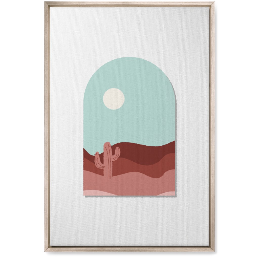 Abstract Landscapes in Windows Wall Art, Metallic, Single piece, Canvas, 20x30, Multicolor, Faded Rose