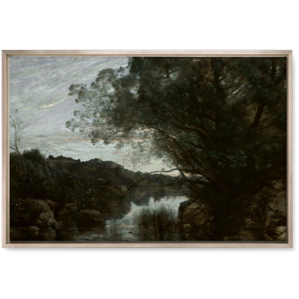 Lakeside Wall Art, Metallic, Single piece, Canvas, 20x30, Green, Classic Green