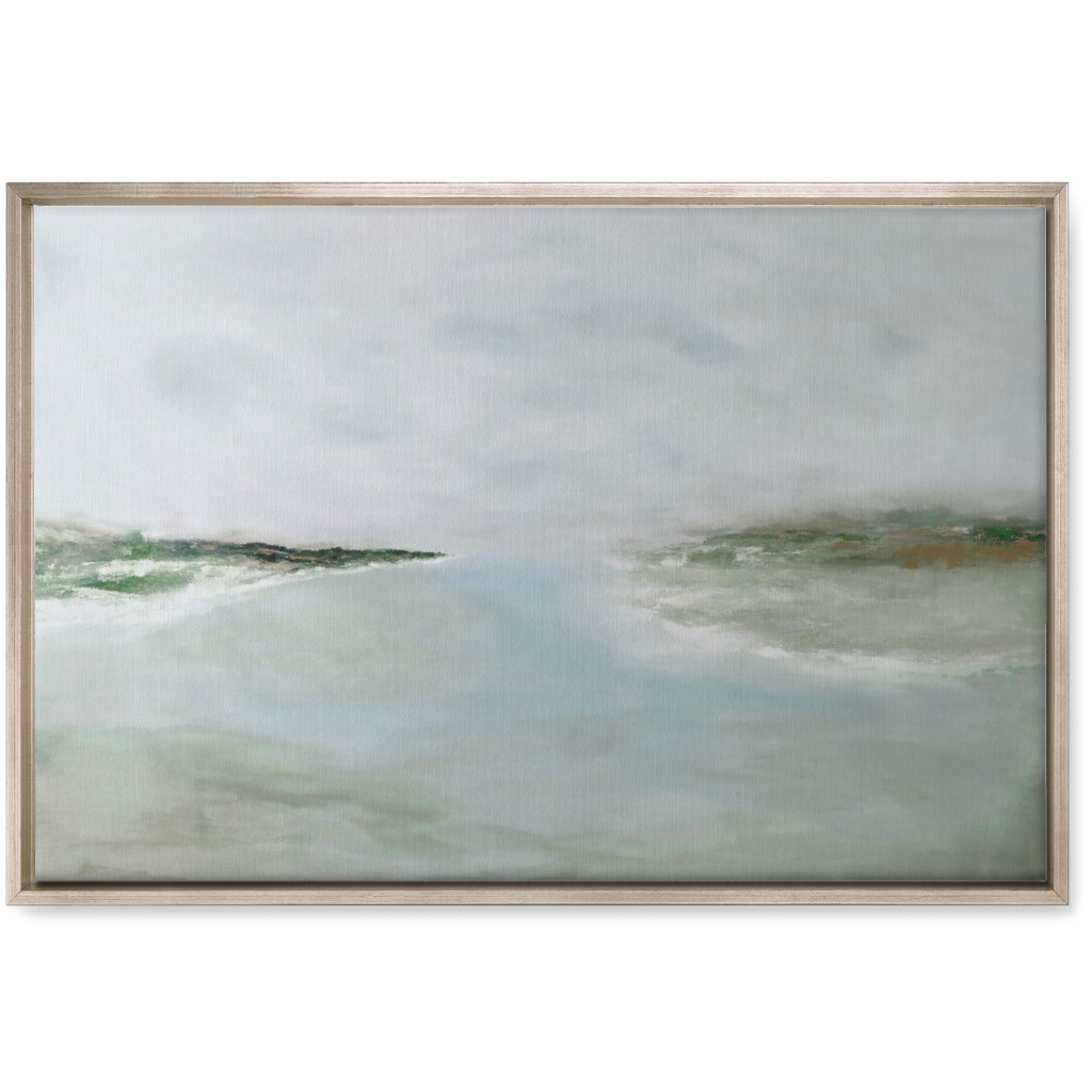 Barrier Islands Wall Art, Metallic, Single piece, Canvas, 20x30, Blue, True Blue