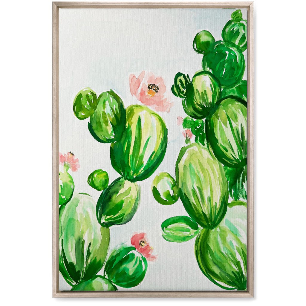 Desert Sunset - Green Wall Art, Metallic, Single piece, Canvas, 20x30, Green