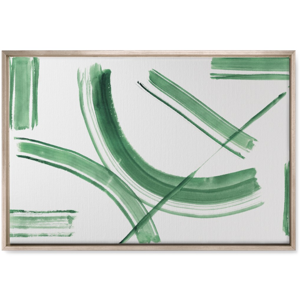 Watercolor Intersection of Minds Wall Art, Metallic, Single piece, Canvas, 20x30, Green, Spruce