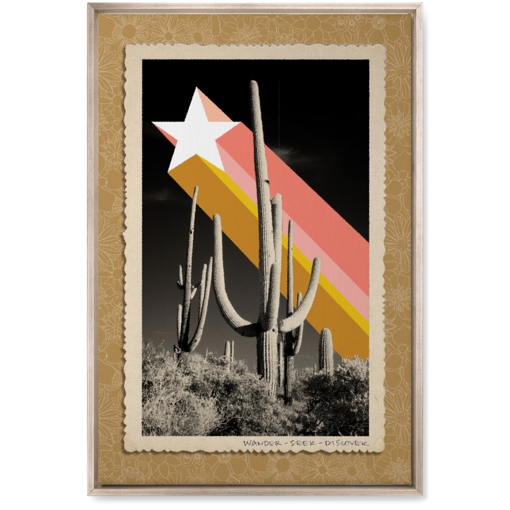 Wander, Seek, Discover - Multi Wall Art, Metallic, Single piece, Canvas, 20x30, Multicolor