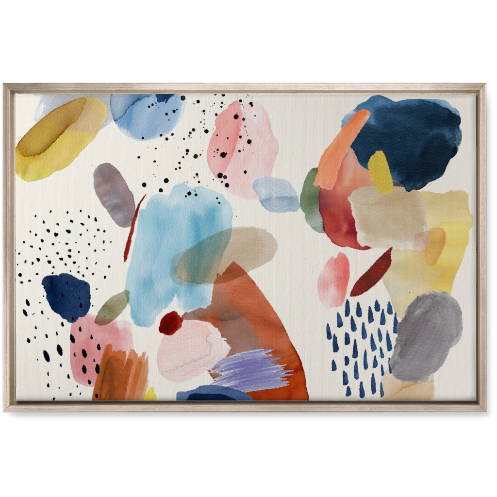 Mineral Abstract - Multi Wall Art, Metallic, Single piece, Canvas, 20x30, Multicolor