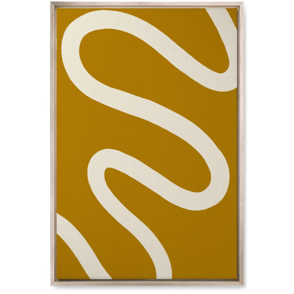Tangled Brush Strokes Ii Wall Art, Metallic, Single piece, Canvas, 20x30, Yellow