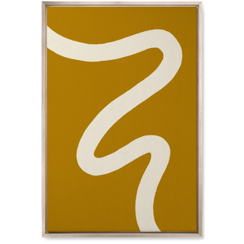 Tangled Brush Strokes Iv Wall Art, Metallic, Single piece, Canvas, 20x30, Yellow