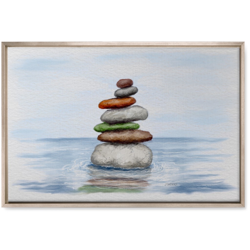 the Cairn - Multi Wall Art, Metallic, Single piece, Canvas, 20x30, Multicolor