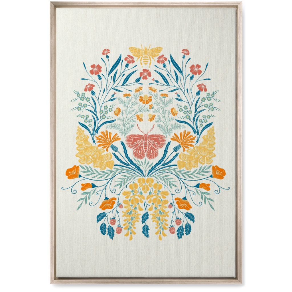 Wildflowers Wall Art, Metallic, Single piece, Canvas, 20x30, Multicolor
