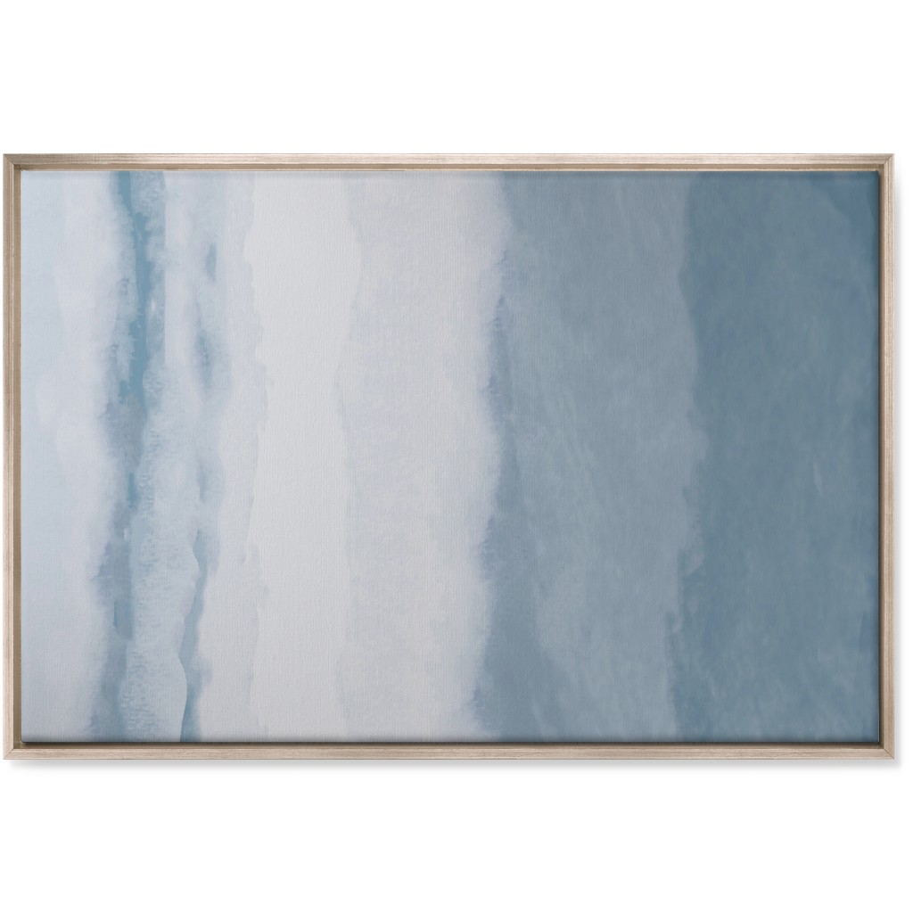 Tranquil Tides - Blue Wall Art, Metallic, Single piece, Canvas, 24x36, Blue