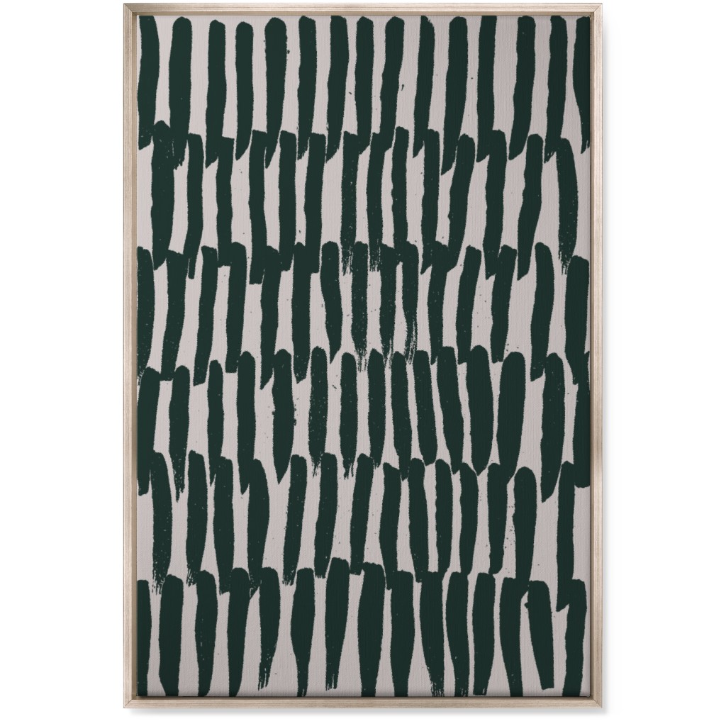 Uneven Stripes - Neutral Wall Art, Metallic, Single piece, Canvas, 24x36, Beige