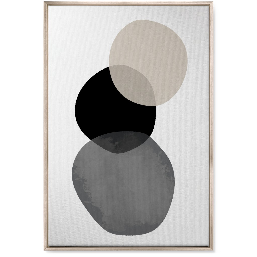 Stones Wall Art, Metallic, Single piece, Canvas, 24x36, Gray