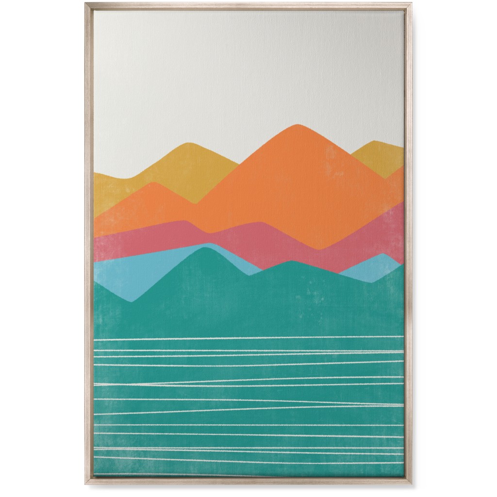 Flourish Abstract Landscape - Multi Wall Art, Metallic, Single piece, Canvas, 24x36, Multicolor