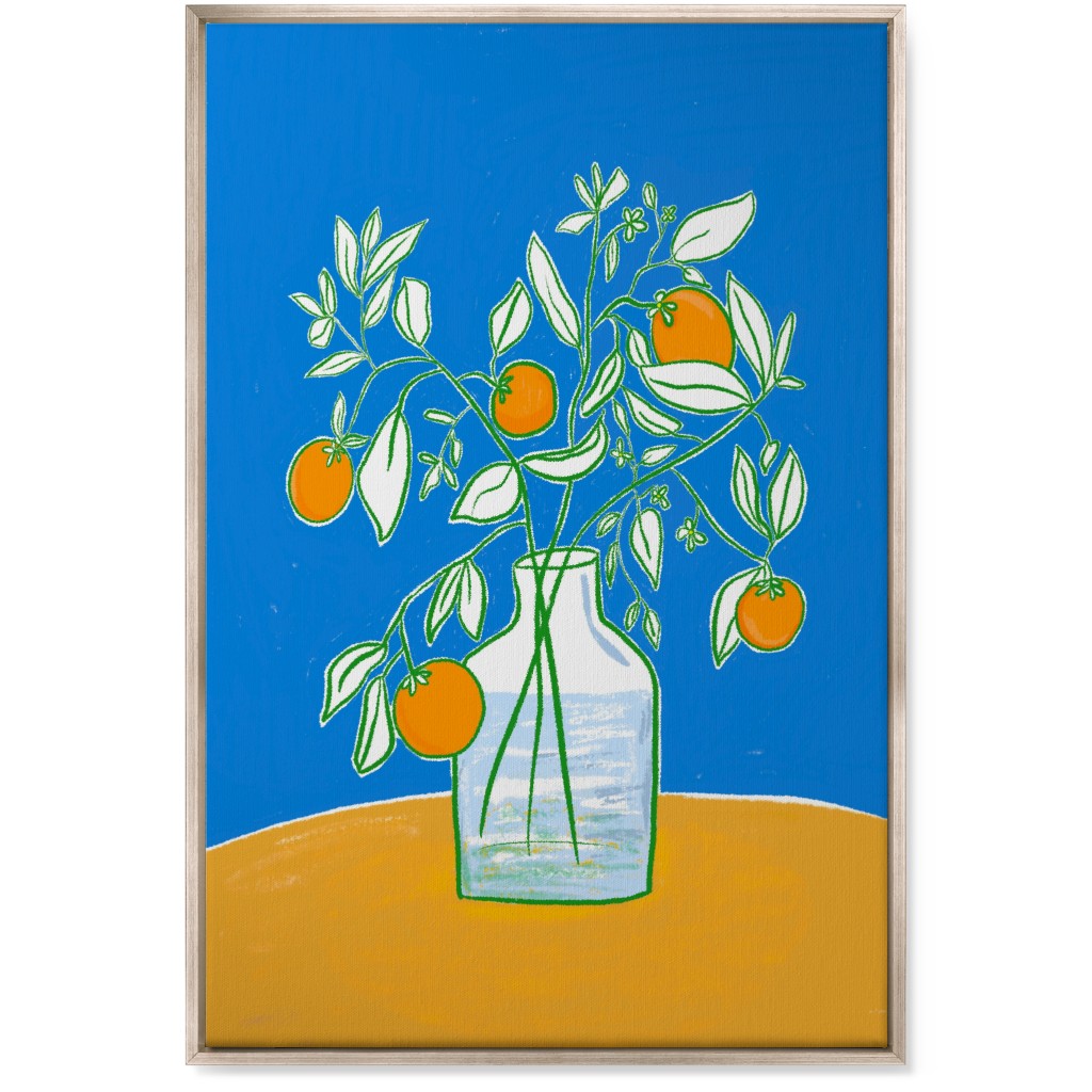 Fresh Squeezed - Multi Wall Art, Metallic, Single piece, Canvas, 24x36, Blue, True Blue