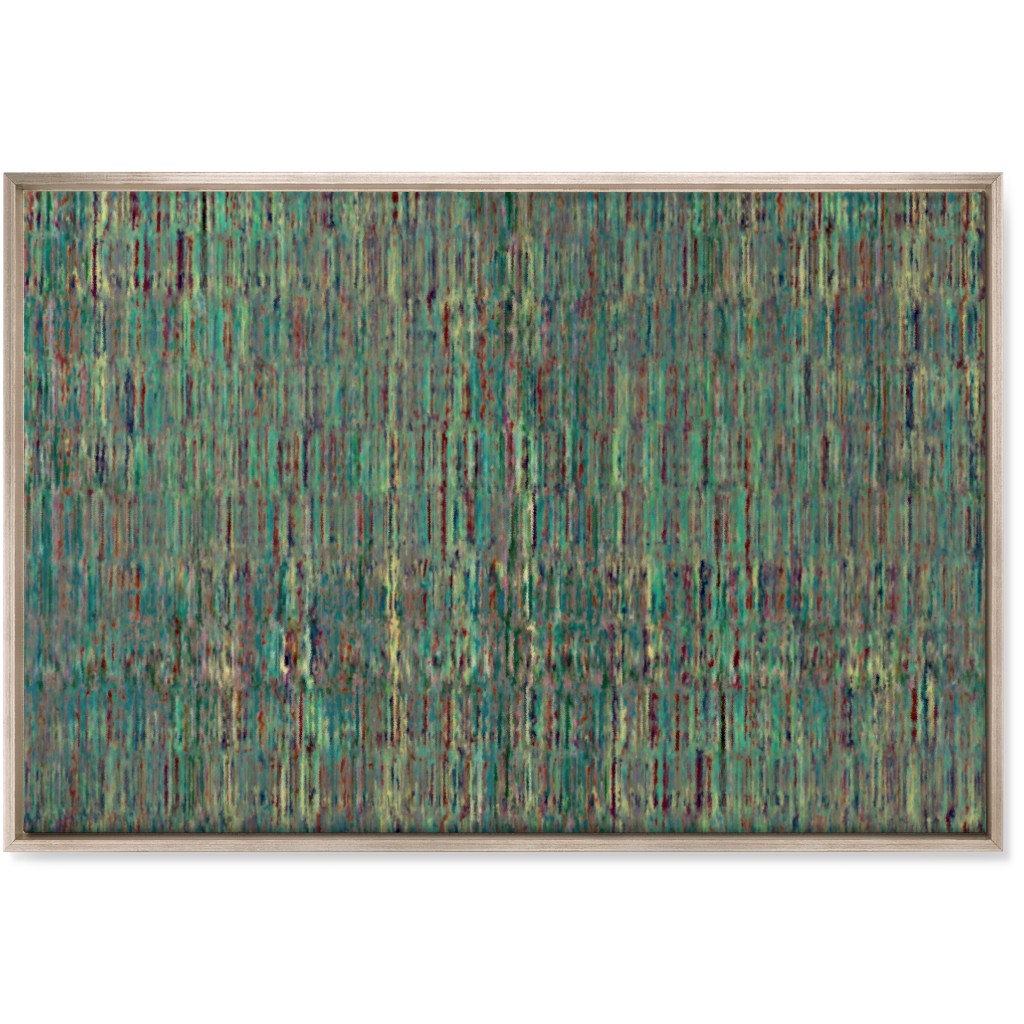 String Theory - Green Wall Art, Metallic, Single piece, Canvas, 24x36, Green, Classic Green