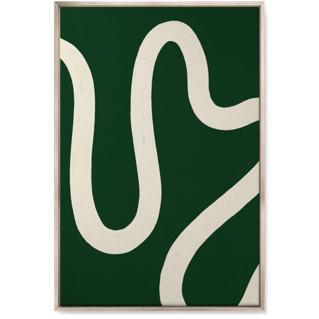 Tangled Brush Strokes Iii Wall Art, Metallic, Single piece, Canvas, 24x36, Green