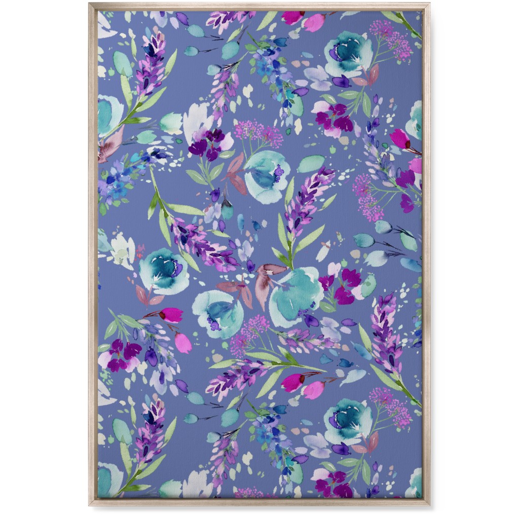 Lavender Bunches - Purple Wall Art, Metallic, Single piece, Canvas, 24x36, Purple