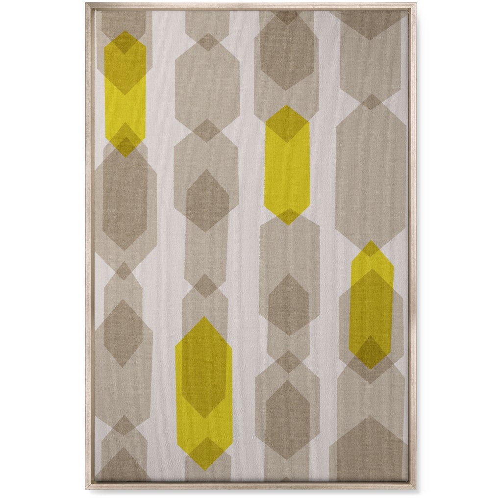 Elements Columns Wall Art, Metallic, Single piece, Canvas, 24x36, Yellow, Rye