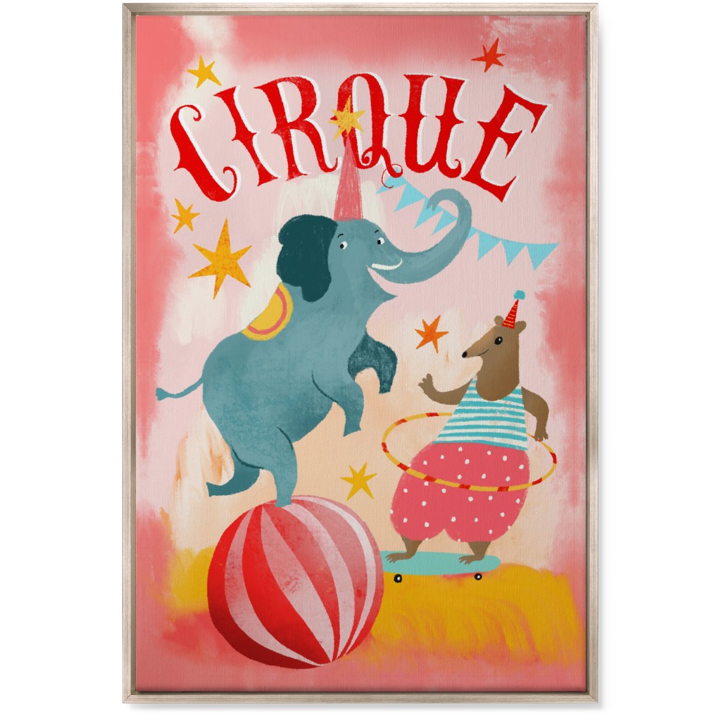 Pink And Blue Canvas Wall Art