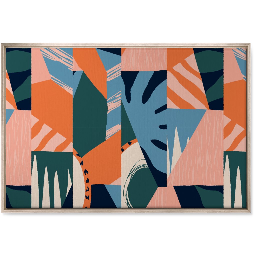 Abstraction With Coconut - Multi Wall Art, Metallic, Single piece, Canvas, 24x36, Multicolor