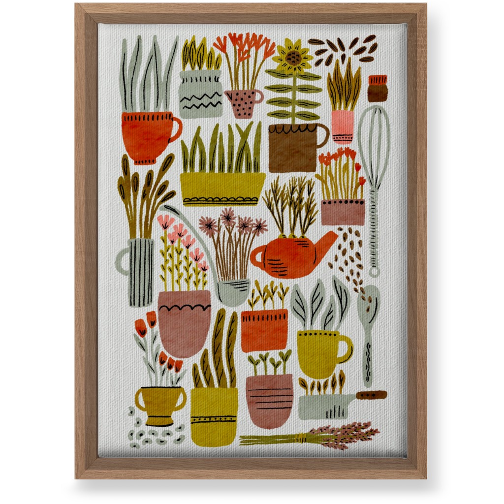 Kitchen Garden - Multi Wall Art, Natural, Single piece, Canvas, 10x14, Multicolor