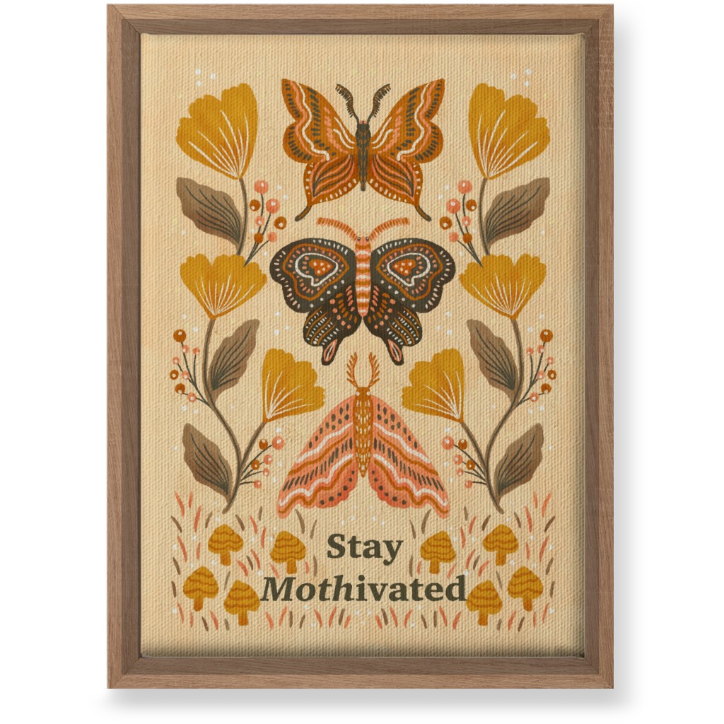 Mothivational Wall Art, Natural, Single piece, Canvas, 10x14, Yellow, Classic Yellow