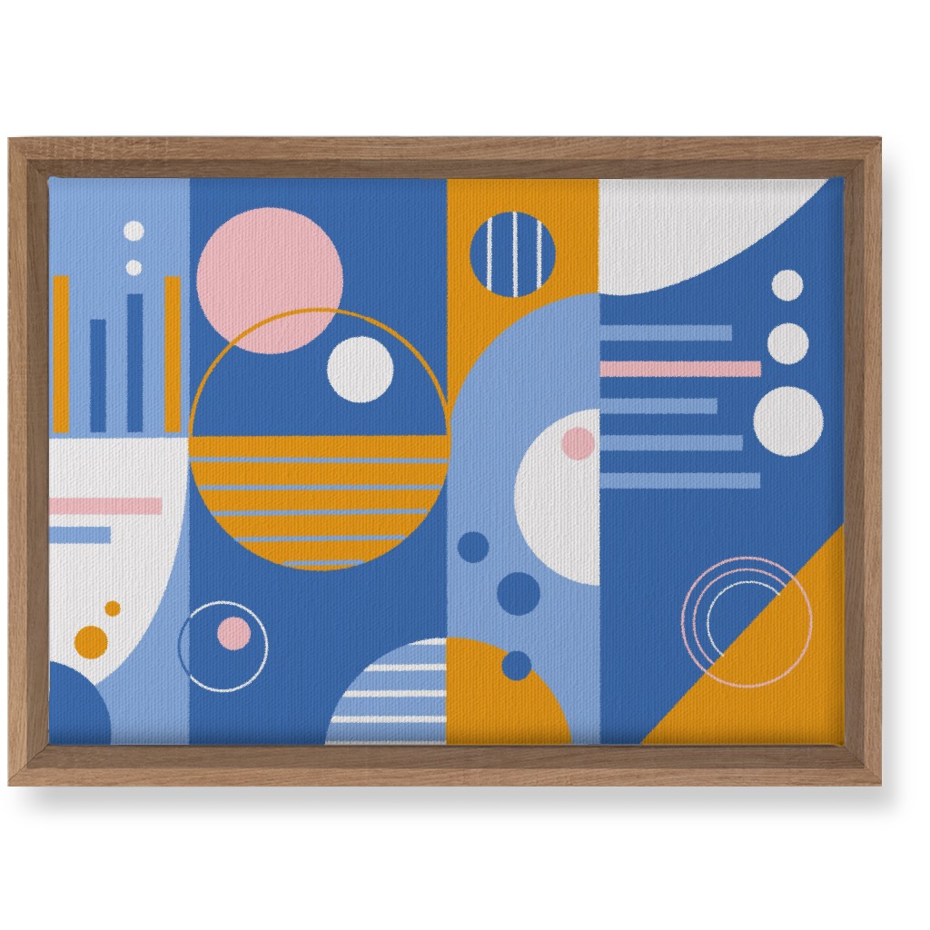 Abstract Playground - Multi Wall Art, Natural, Single piece, Canvas, 10x14, Blue