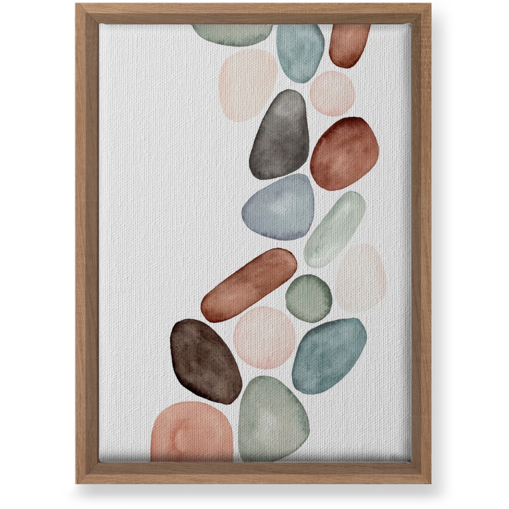 Polished Stones Wall Art, Natural, Single piece, Canvas, 10x14, Multicolor, White