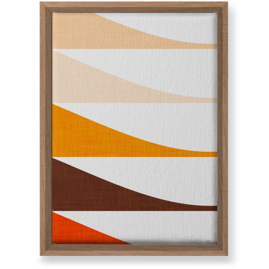 Retro Waves - Warm Wall Art, Natural, Single piece, Canvas, 10x14, Multicolor