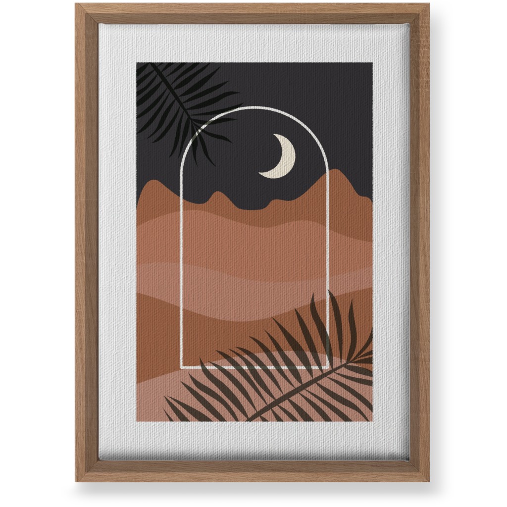 Abstract Landscapes in Windows Moon Wall Art, Natural, Single piece, Canvas, 10x14, Multicolor