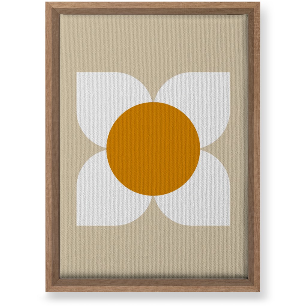 Bold Flower - Beige Wall Art, Natural, Single piece, Canvas, 10x14, Beige, Pearl