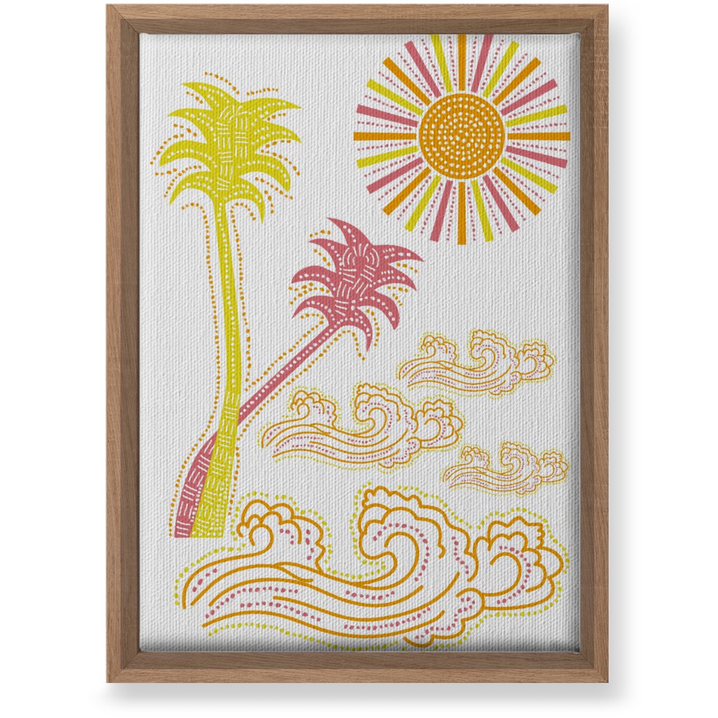 Optimistic Sunny Tropical Summer Art Wall Art, Natural, Single piece, Canvas, 10x14, Multicolor