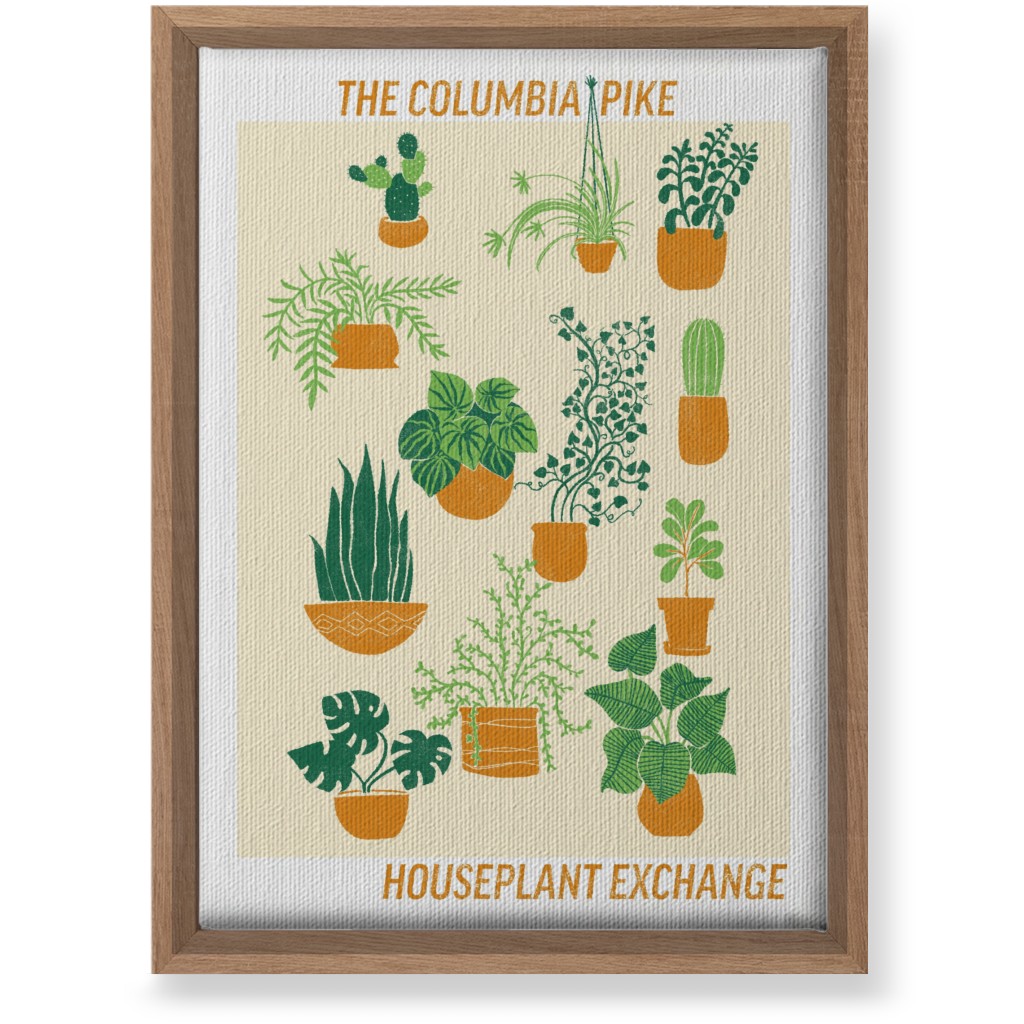 Houseplant Exchange - Green and Cream Wall Art, Natural, Single piece, Canvas, 10x14, Green, Classic Green