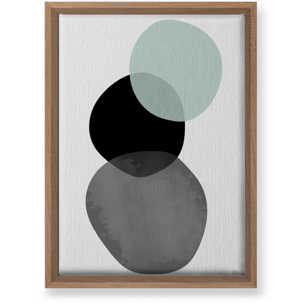 Stones Wall Art, Natural, Single piece, Canvas, 10x14, Green, Aloe