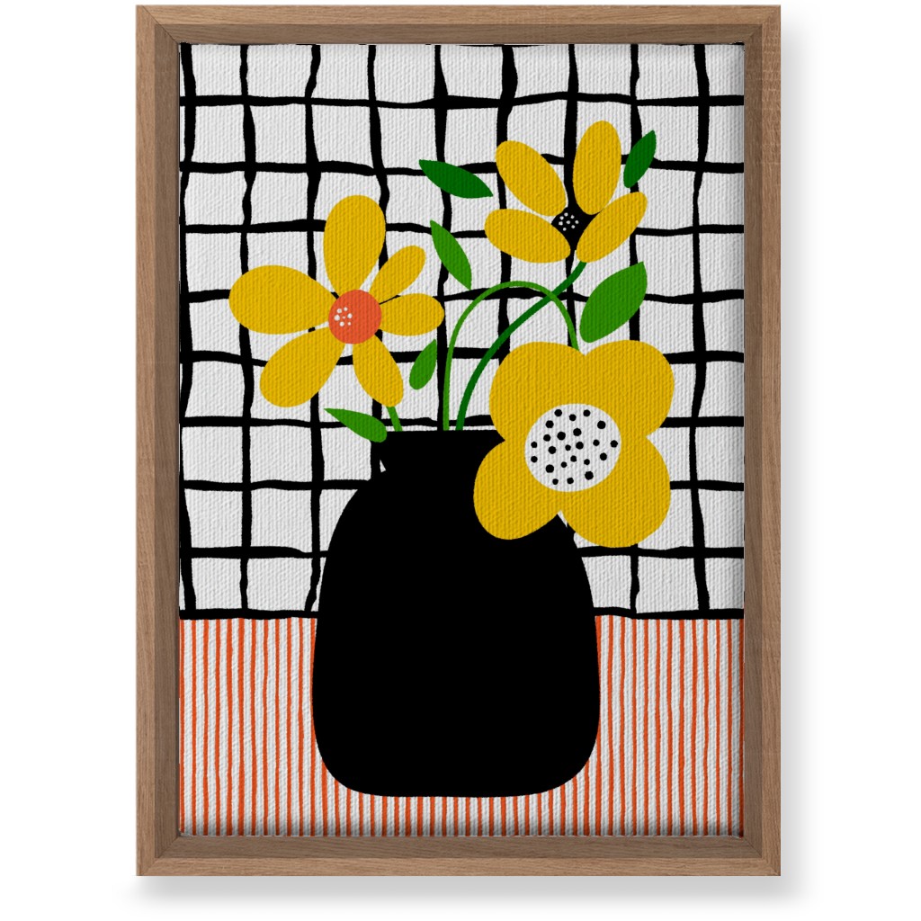 Happy Florals - Multi Wall Art, Natural, Single piece, Canvas, 10x14, Multicolor