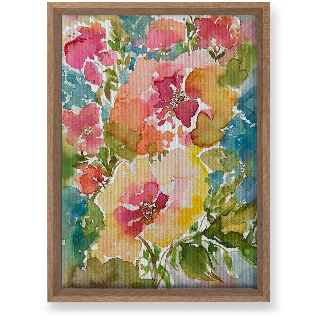 Summer Floral Mart - Multi Wall Art, Natural, Single piece, Canvas, 10x14, Multicolor