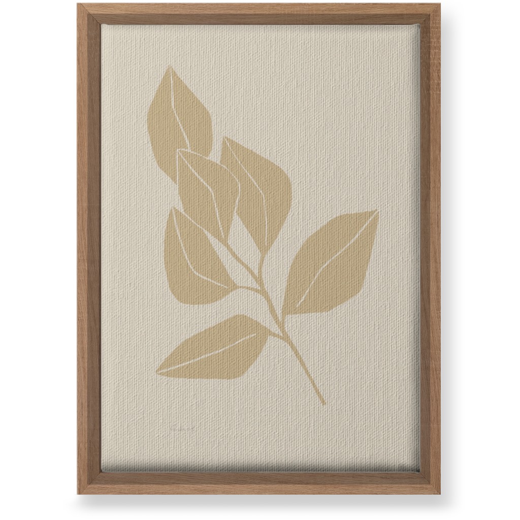Botanical Ficus - Neutral Wall Art, Natural, Single piece, Canvas, 10x14, Beige, Pearl