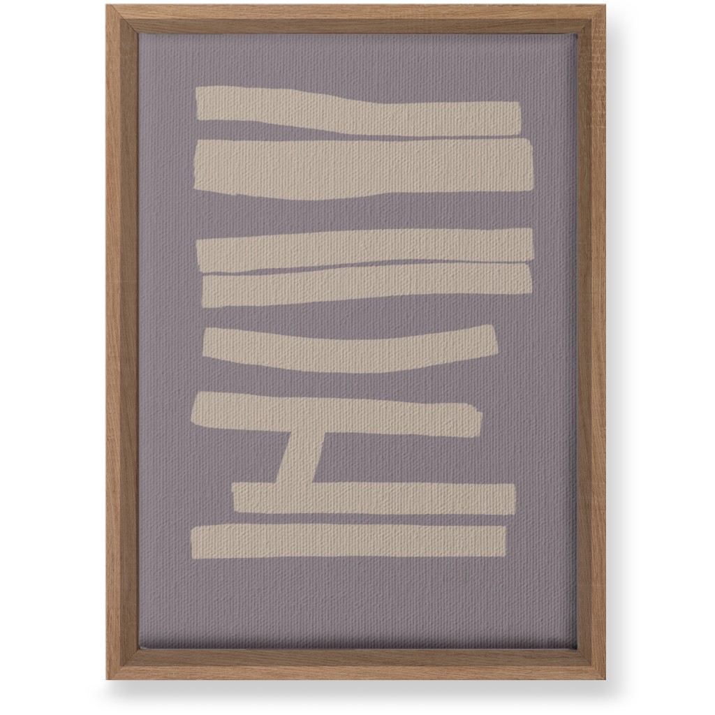 Bold Abstract Stripes Wall Art, Natural, Single piece, Canvas, 10x14, Purple, Clay